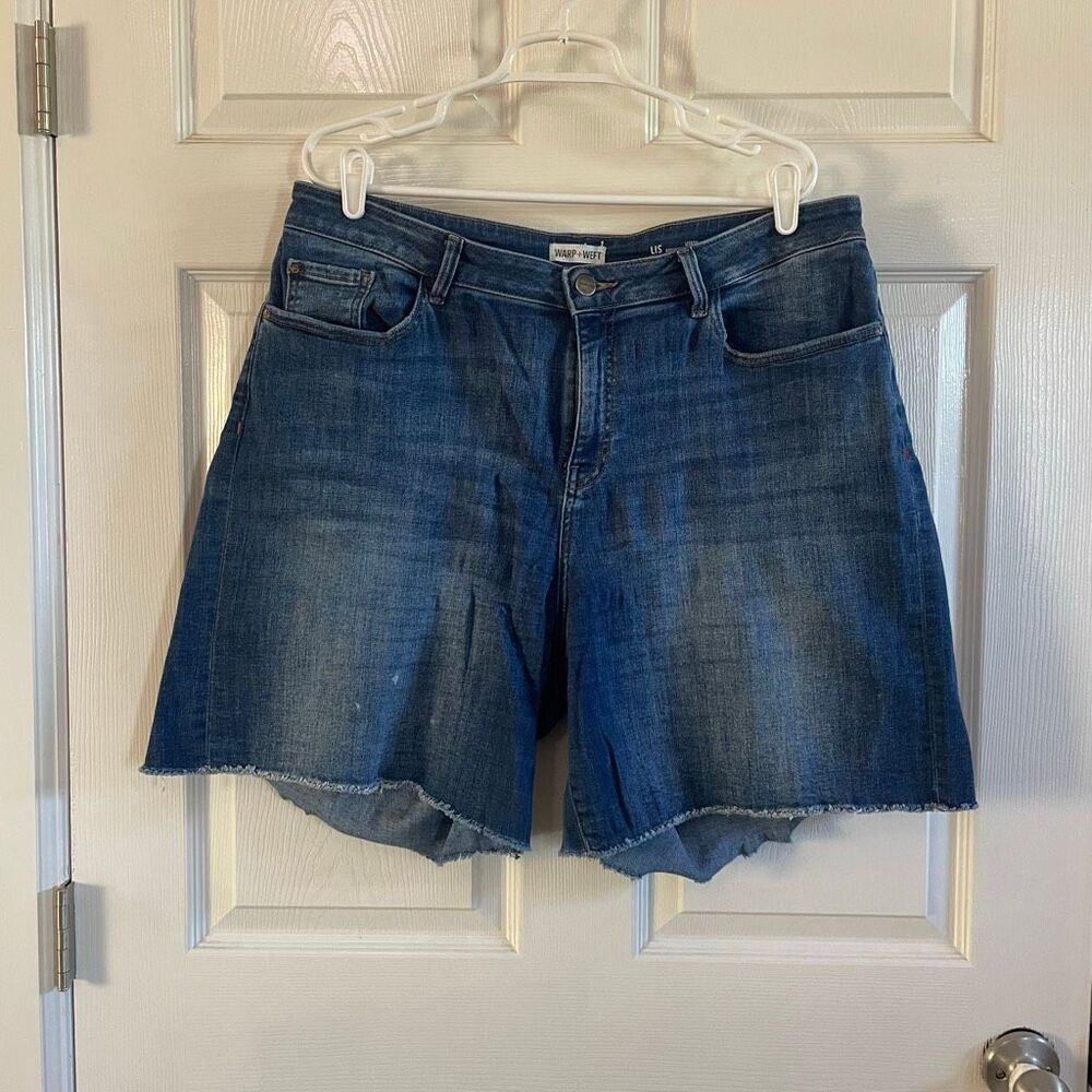 Warp + Weft 16W Plus Size Denim Jean Lisbon Boyfriend Short - Picture 2 of 10